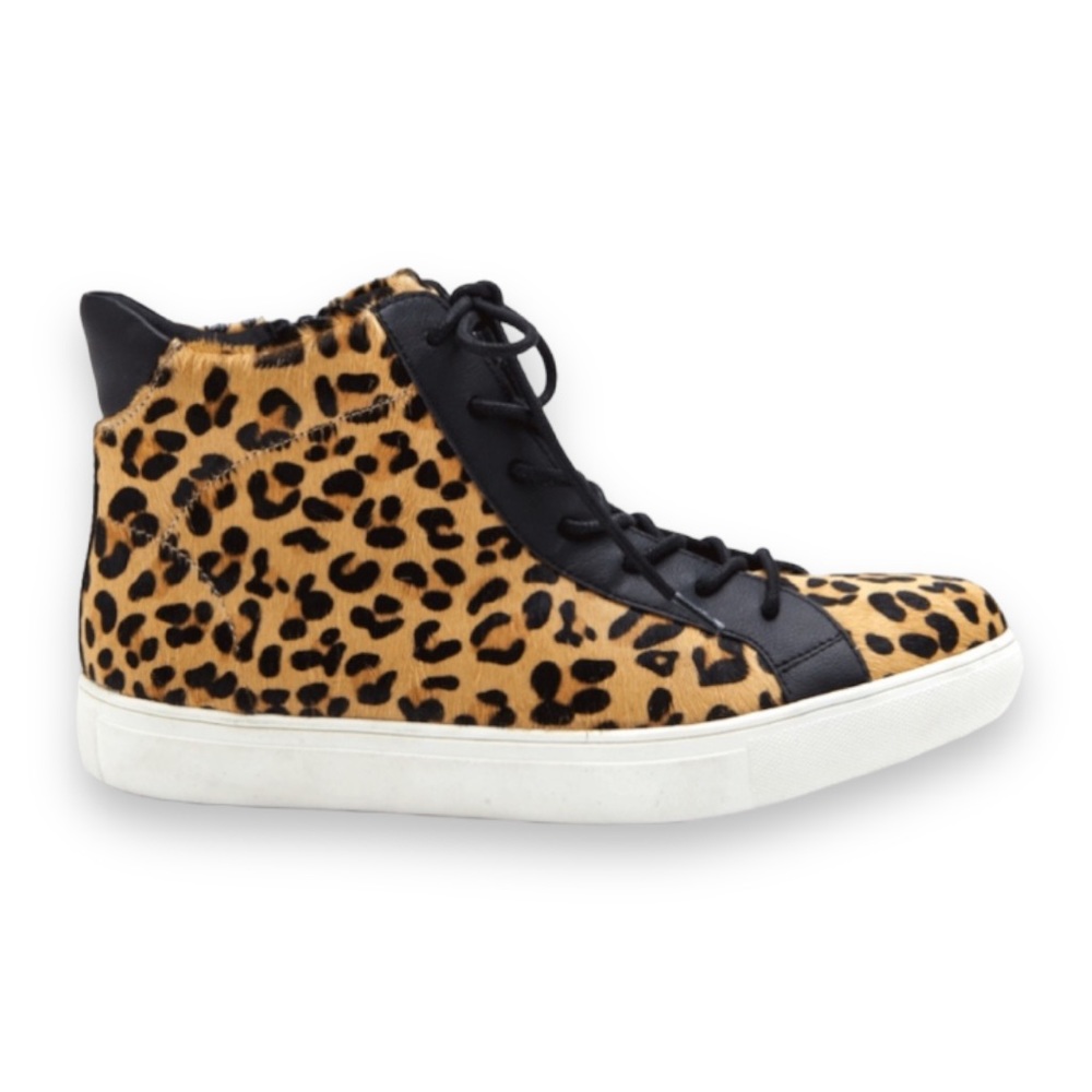Coconuts by Matisse Women's Skylark leopard print high top sneaker, Sz 7.5 - Picture 2 of 14